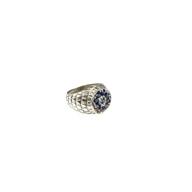 Sapphire Men’s Silver Ring