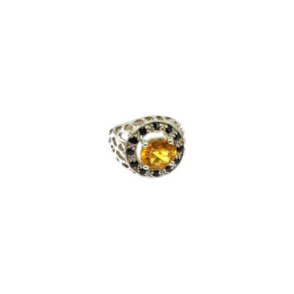 Sapphire and Citrine Men’s Silver Ring